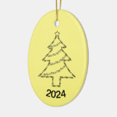 Tuba Text Weihnachtsbaum Keramik Ornament (Links)