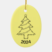 Tuba Text Weihnachtsbaum Keramik Ornament (Vorne)