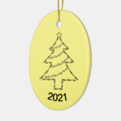 Tuba Text Weihnachtsbaum Keramik Ornament (Links)