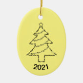Tuba Text Weihnachtsbaum Keramik Ornament (Vorne)