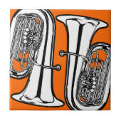 Tuba Trivet Fliese für heißen Teller, Töpfe und (Vorderseite)