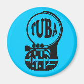 TUBA , Tuba Player Magnet (Vorne)