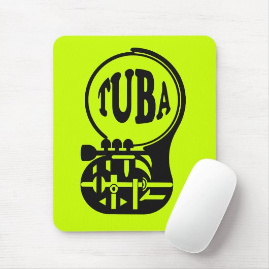 TUBA , Tuba Player Mousepad (Mit Mouse)