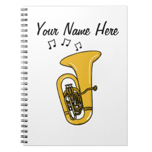 Tuba Tubaist Brass Musician Music Teacher Custom Notizblock