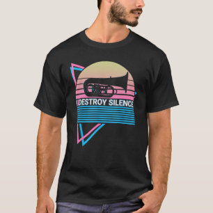 Tuba Tubist Instrument I Zerstöre Stille T-Shirt