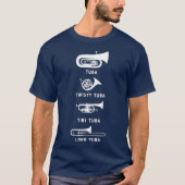 Tuba Twisty Tuba Tiny Tuba Long Tuba Marching T-Shirt (Vorderseite)