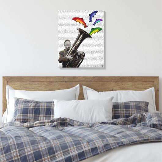 Tuba und Fisch Leinwanddruck (Insitu (Schlafzimmer))