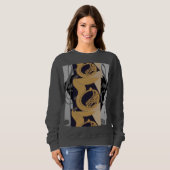 Tuba und Musiknoten Sweatshirt (Vorne ganz)