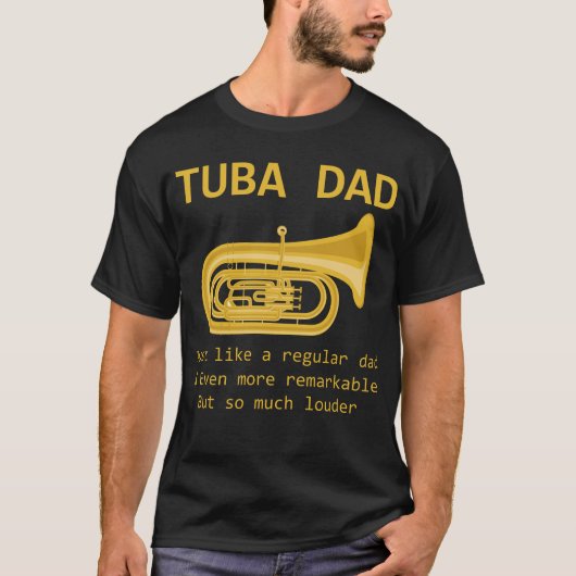 Tuba-Vaterlustiges Tuba-Spieler-marschierendes T-Shirt (Vorderseite)