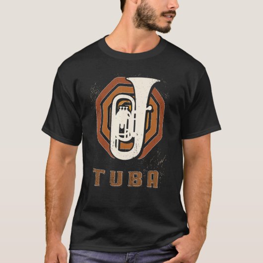 Tuba Vintage Retro Classic Music Love T-Shirt (Vorderseite)