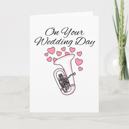 Tuba Wedding Card Tubaist Brass Musiker Dankeskarte (Vorderseite)