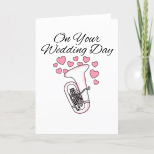 Tuba Wedding Card Tubaist Brass Musiker Dankeskarte
