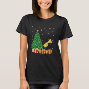 Tuba Xmas Tree Lighting Weihnachtsmannmütze Tuba W T-Shirt