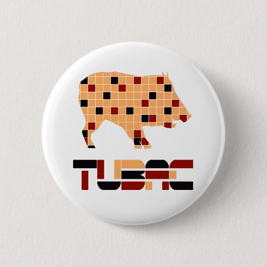 Tubac Javelina Mosaik-Button Button (Vorderseite)