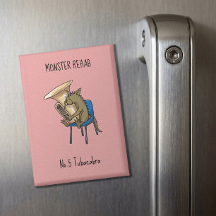 Tubacabra Tuba-Spieler Chupacabra Wortspiel Kunstw Magnet