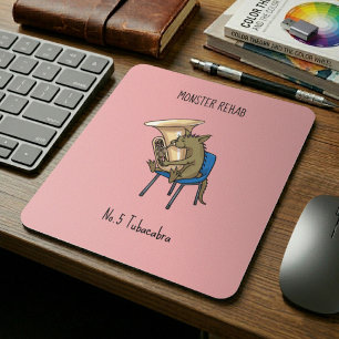 Tubacabra Tuba-Spieler Chupacabra Wortspiel-Kunstw Mousepad