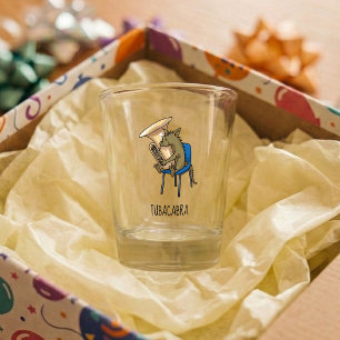 Tubacabra Tuba Spieler Chupacabra Wortspiel Kunstw Schnapsglas