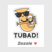 Tubad Funny Music Tuba Pun Aufkleber (Blatt)