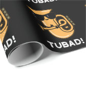 Tubad Funny Music Tuba Pun Dark BG Geschenkpapier (Rolleneckpunkt)