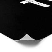 Tubad Funny Music Tuba Pun Dark BG Poster (Ecke)