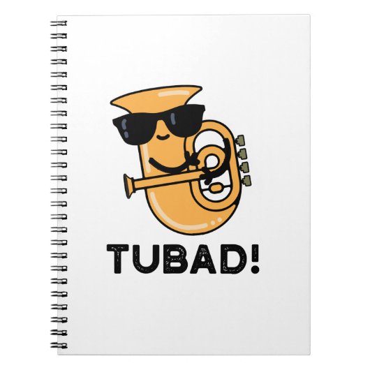Tubad Funny Music Tuba Pun Notizblock (Vorderseite)