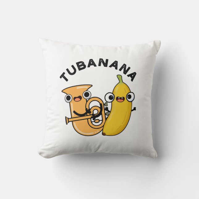 Tubanana Funny Tuba Banana Pun Kissen (Vorderseite)