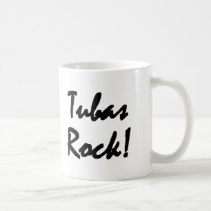 Tubas-Felsen - schwarze Beschriftung Kaffeetasse