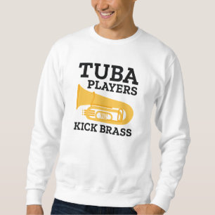 Tubaspieler treten Messing Sweatshirt