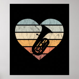 Tubaspieler Tubist liebt es Tuba zu spielen Poster