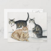 Tubby, Tiger und Tiny Original Art Postcard Postkarte (Vorne/Hinten)