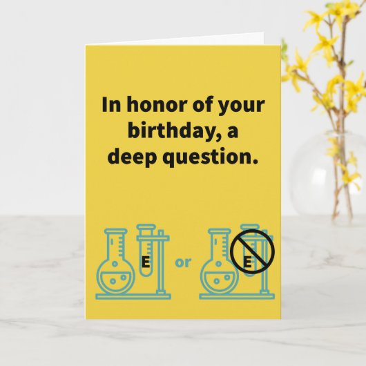 Tube E or Not Tube E - Birthday Karte (Gelbe Blume)