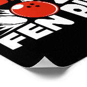 Tube Fen Button Bowling Player Sport Bowler Funny Poster (Ecke)