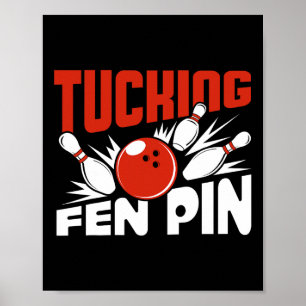 Tube Fen Button Bowling Player Sport Bowler Funny Poster