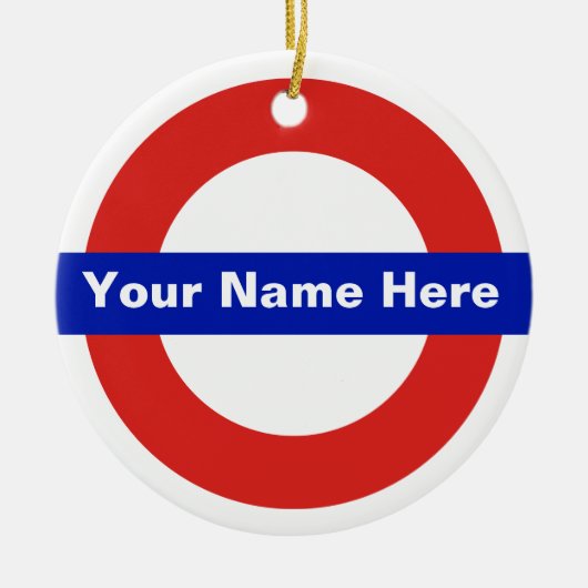 Tube Name Keramik Ornament (Vorne)