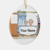 Tube-Zeit, ein Kind mit Vater Keramikornament (Rechts)