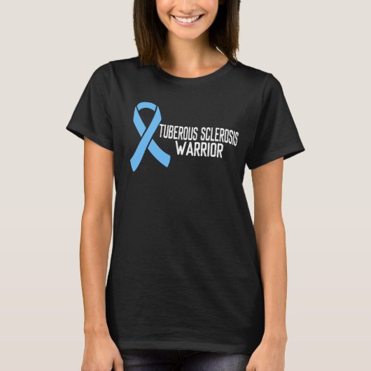 Tuberer Sklerose Awareness Blue Ribbon TSC T-Shirt (Vorderseite)