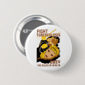 Tuberkulose bekämpfen button (Vorne & Hinten)