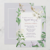 Tuberose Blooms Brautparty Einladung (Vorne/Hinten)