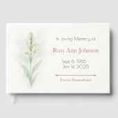 Tuberose Funeral Guest Book - In Love Memory Gästebuch (Vorderseite)