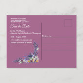 Tuberose & Lavender Blooms Ankündigungspostkarte (Rückseite)
