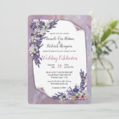 Tuberose & Lavender Blooms Einladung (Stehend Vorderseite)