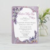 Tuberose & Lavender Blooms Einladung (Stehend Vorderseite)