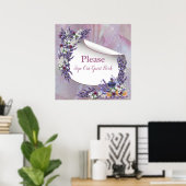 Tuberose & Lavender Blooms Poster (Heimbüro)