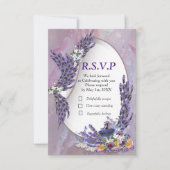 Tuberose & Lavender Blooms RSVP Karte (Vorderseite)