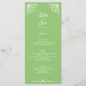 Tuberose Personalisiert Wedding Menu Menükarte (Vorderseite)