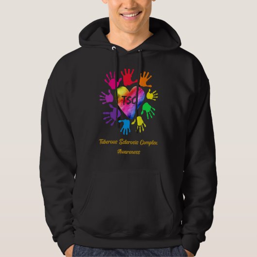 Tuberöse Sklerose Komplex Awareness Hands Hoodie (Vorderseite)