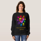 Tuberöse Sklerose Komplex Awareness Hands Sweatshirt (Vorne ganz)