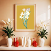 Tuberose, Vintage Blume Botanische Illustration Poster