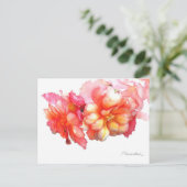 Tuberous Begonia No. 1 Postkarte (Stehend Vorderseite)