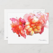 Tuberous Begonia No. 1 Postkarte (Vorne/Hinten)